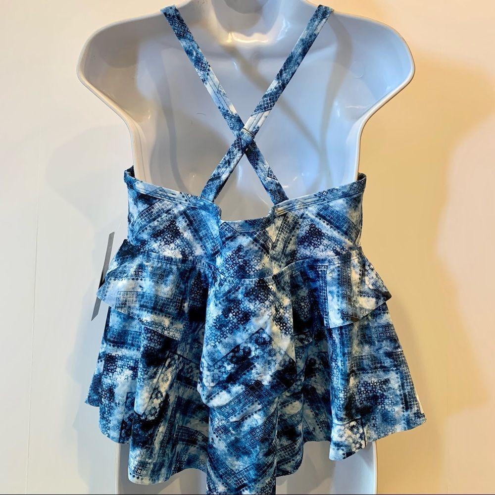 NWT Torrid Blue & White Swim Tankini 12 - Picture 5 of 13